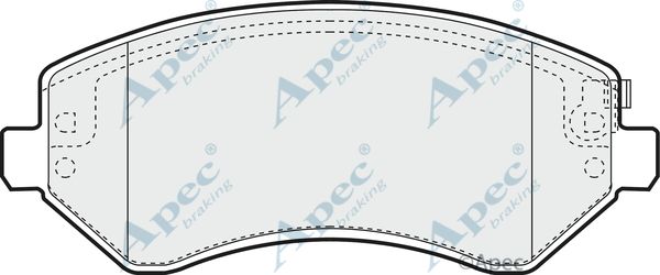 APEC BRAKING Комплект тормозных колодок, дисковый тормоз PAD1267